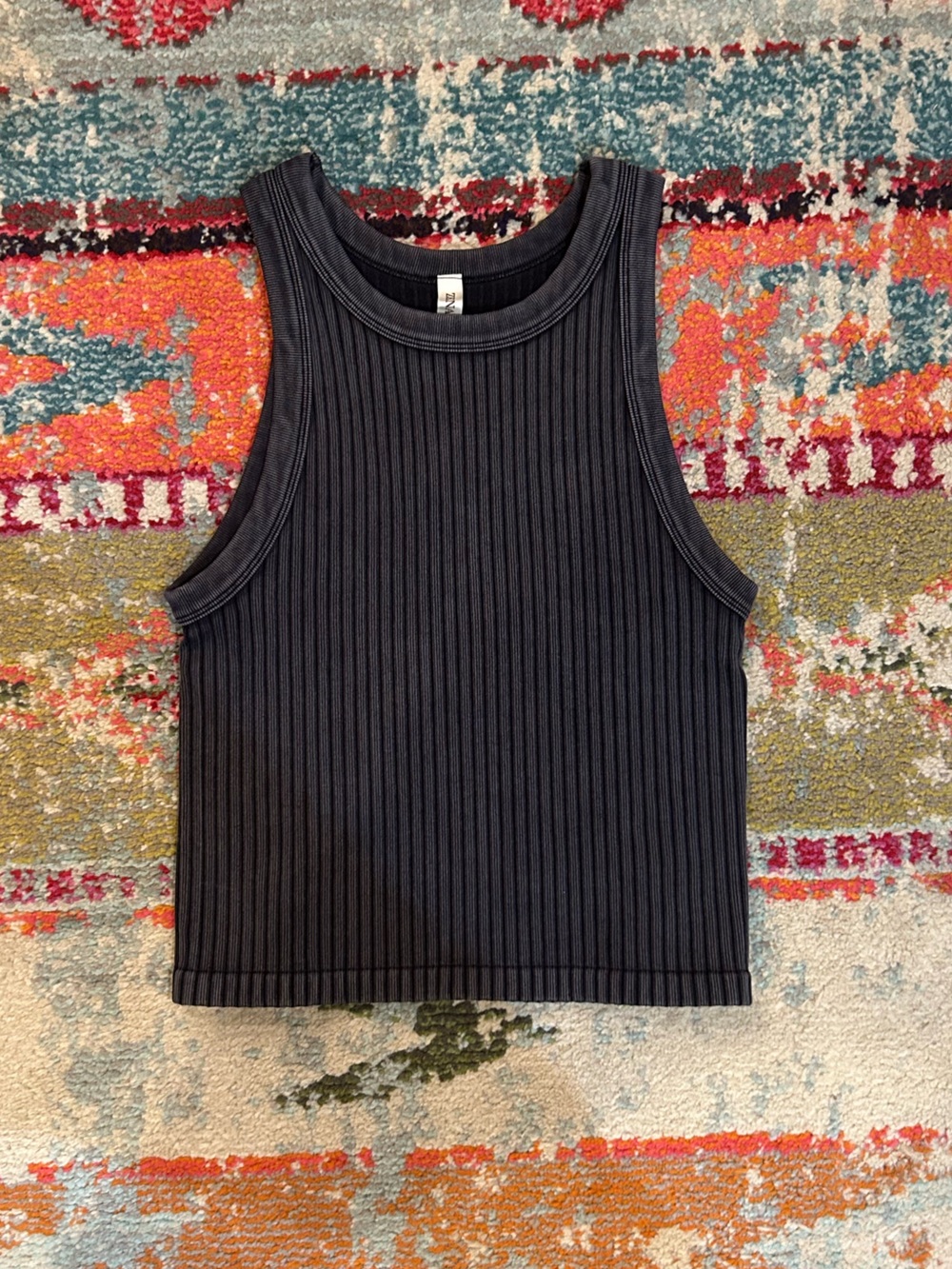 Zenana Black Ribbed Tank